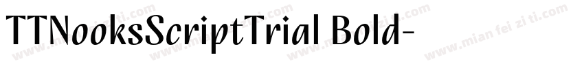 TTNooksScriptTrial Bold字体转换